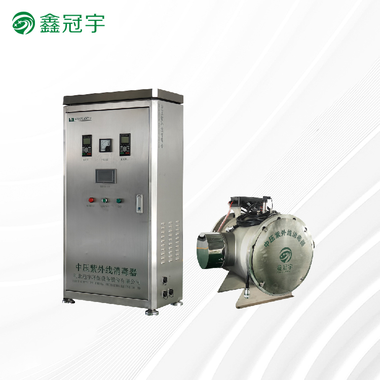 Medium pressure UV sterilizer for fitness pool